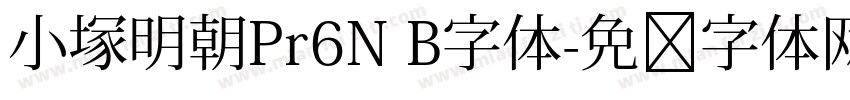 小塚明朝Pr6N B字体字体转换